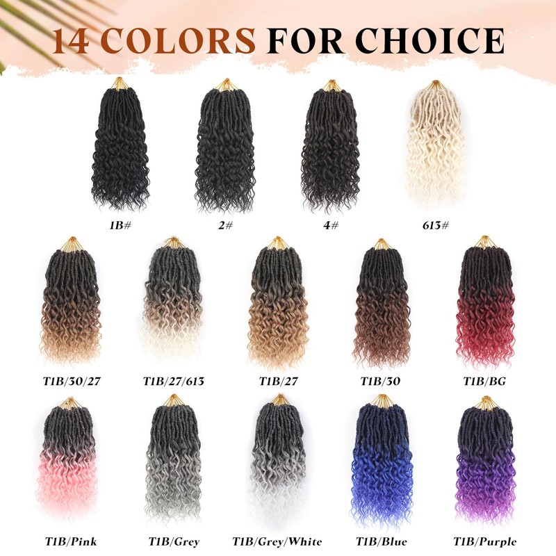 New Goddess Locs Crochet Hair for Black Women 8 Packs