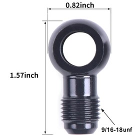 CNRAQR 4Pcs 12mm Fuel Banjo Fittings to 6AN Male Flare Adapter Fuel Line Adapter Aluminum