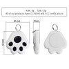 Dog Collar GPS Tracker, Paw Print Design, Multi-Color (White)