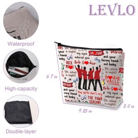 LEVLO Broadway Love Song Cosmetic Organizer You're Just Too Good To Be True Makeup Bag Musical Theater Women Gift, what a night, Daily