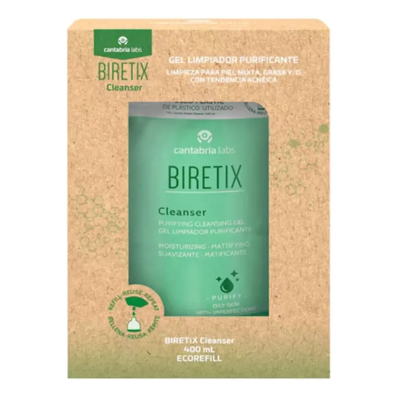 Gel Purificante Biretix Cleanser 400ml Refill Repuesto