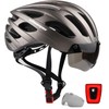 Shinmax Bike Helmet USB Rechargeable Light & Detachable Magnetic Goggles