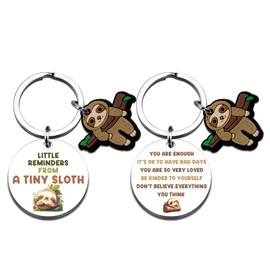 FAFQBING Cute Sloth Gifts for Teen Girls Sloth Lovers Gifts Animal Keychain for Friends Besties Sloths Themed Stuff Birthday Gifts Ideas for Him Her