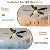 Crystal Ceiling Fan Fandelier with Lights-Ceiling Fans,50" Low Profile and