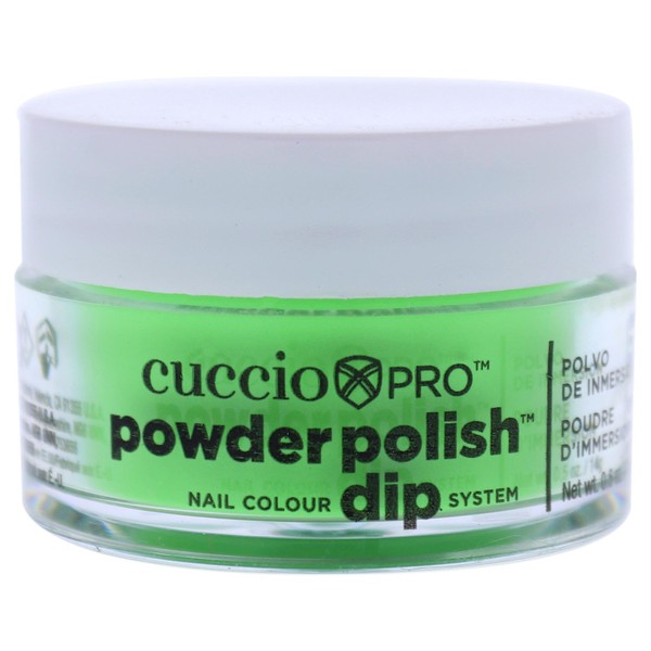Cuccio Neon Green Nail Colour Dip System Diving Powder