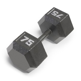 Marcy 75lb Cast Iron Hex Dumbbell, Single, IV-2075
