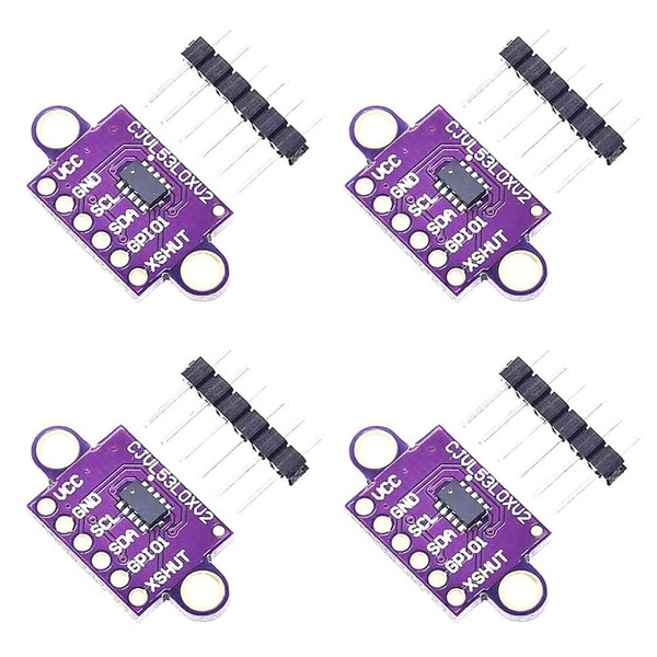 ACEIRMC VL53L0X Time-of-Flight ToF Laser Module Laser Distance Measuring Device for I2C IIC Interface (4 Pieces)