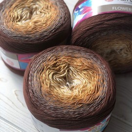 YarnArt Flowers Yarn 55% Cotton 45% Acrylic 250gr 1094yds Multicolor Cotton Yarn Rainbow Crochet Yarn Spring Summer 2 Sport Yarn (284)