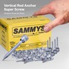 Sammys 8009925-25 Vertical Rod Anchor Super Screw with 3/8 in.