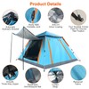 KOCASO Camping Tent 3-4 Person, Family Tents, Waterproof Tent for