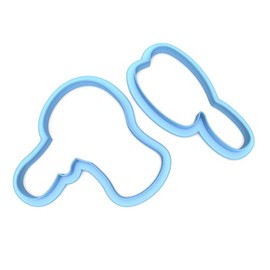 Sweet Prints Inc Set of 2 Hair Brush and Hair Dryer (outline) Cookie Cutters - Dishwasher Safe (3")