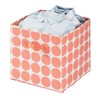 InterDesign Dot Fabric Storage Cube Bin, Medium Basket Container with