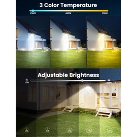 TailcasLED Security Lights Outdoor Motion Sensor 50W, 3 Colours 4500LM PIR Motion Sensor Lights Outdoor with Remote Control, IP66 Waterproof Outside Lights Dimmable Security Light Floodlight for Backyard, Garden
