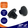 Paar Aluminium Motorrad Spiegel Blindstopfen - Schwarz, Schwarz, 8mm: 1