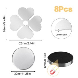 Ruikdly Pack of 8 Tablecloth Weights Magnetic Tablecloths Weights Outdoor 55 g Tablecloth Weight Extra Heavy Tablecloths Weight for Tablecloths, Curtains, Shower Curtains, Refrigerators (Four Leaf