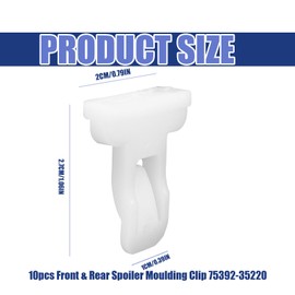 GolTHd 10PCS Car Front & Rear Spoiler Moulding Clip, OE 75392-35220, Compatible with Camry, FJ Cruiser, Highlander, Prius, Toyota Lexus, 4Runner, Corolla, Prius Prime, Prius V, RAV4