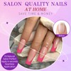 Lifextol 216PC Hot Pink French Tip Press on Nails Long