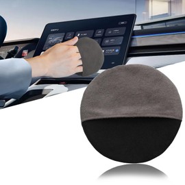 ongfuwu Car Screen Cleaner, Round Microfiber Touch Screen Cleaner Cloth, Reusable Automotive Screen Cleaning Pad Cloth Wipes for Dashboard Display Phones Tablet, Car Accessories