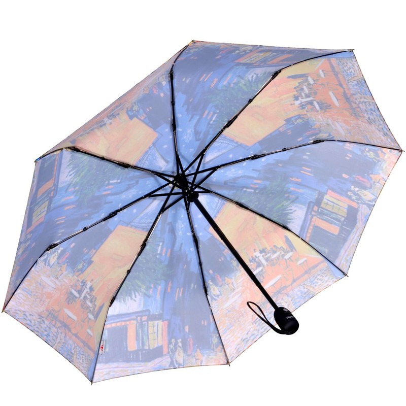 Doppler Women's Automatic Umbrella, Cafet Terrace, Small, Modern