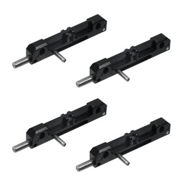 FarBoat 4 Pcs Right Spring Loaded Latch Zinc Alloy Spring Loaded Barrel Bolt Latch Normally Locked Flush Bolt for Industrial Device Door Equipment Doors, Black