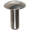 (100) 3/16 Brazier Head Solid Aluminum Rivet 1/2 Length