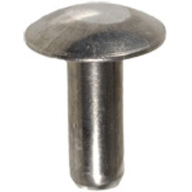 (100) 3/16 Brazier Head Solid Aluminum Rivet 1/2 Length