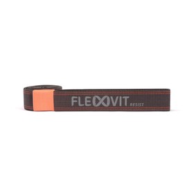 FLEXVIT Resist Fitness Band Dark Grey (Strong) Fitness Bands for Effective Full Body Workout, HIT, Coordination, Stabilisation and Bounce, 4 Strengths, Beginners and Professionals, Washable
