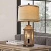 G-SAFAVA 23.75" Farmhouse Table Lamps USB A+C Charging Ports 3-Way