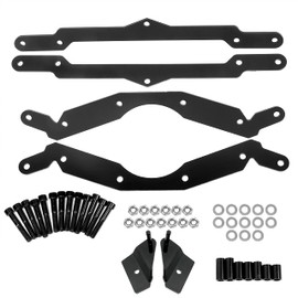 HECASA Heavy Duty Steel 3"Lift Kit + Sway Bar Quick Disconnect Set Compatible with 2007-2014 Polaris RZR 800 Suspension Lift Black