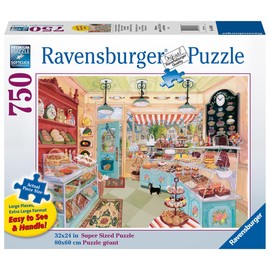 Ravensburger Corner Bakery Jigsaw Puzzle - 750 Large Format Pieces for Adults | Unique Softclick Technology | Vibrant, Glare-Free Imagery | Perfect for Family Time | Artwork by Elissa Della-Piana