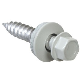 Hillman 35243 Hex Washer Head White Sheet Metal Screw 10 x 2 25-Pack