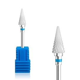 Natury Nails Ceramic Drill Bit for Nail Drill Bits Manicure Pedicure Nail Polish Acrylic Gel Nail File Blue Medium Grit