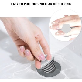 Tapón de drenaje de tina, paquete de 2 fundas universales para desagüe de ducha y colador de fregadero, tapón de tina para baño, tina y desagüe de ducha, drenaje de ducha fácil de instalar
