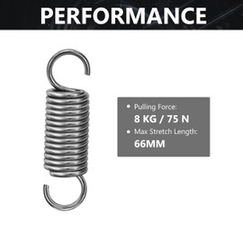GUNGY Tension Springs with Hooks Stainless Steel Tension Spring 50 mm Outer Diameter 14 mm Wire Diameter 1.8 mm Maximum Tensile Force 8 kg 1.8 x 14 x 50 mm 4 Pieces