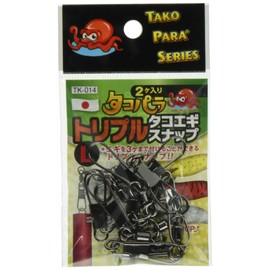 Taka Sangyo TK-014 Triple Octopus Snaps L Black Body Size (Approx.): 2.2 x 3.0 inches (5.5 x 7.5 cm)