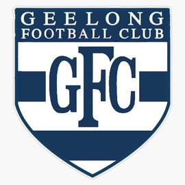 Geelong Football Club - Afl Gfc Drawing Waterproof Vinyl Window Bumper Sticker Decal 5"