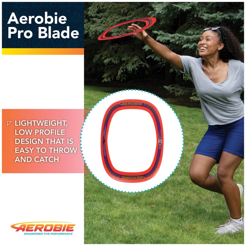 Aerobie Pro Blade Throw Ring, Lightweight Kids Toy for Disc