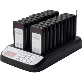 WWMFS Restaurant Pager System 20, Pagers for Restaurants, Wireless Social Distance Restaurant Waiting Buzzer System, Guest Calling Pagers, with Vibration,Flashing and Buzzer, for Restaurant, Church