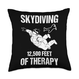 Skydiving Skydive Parachutist Wingsuit Sky Diving Skydiver Throw Pillow