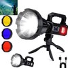 Peascat Rechargeable Spotlight Flashlight Handheld 3,000,000L, 6 Modes Super Bright