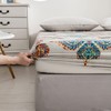 Damier Boho Fitted Sheet, 200 x 200 cm, Bohemian Indian