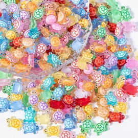 Asphodelia 100PCS Resin Mini Luminous Turtles,Mini Turtle Figurine for Birthday, Party, Home, Garden Decor,Aquarium,Room Decoration