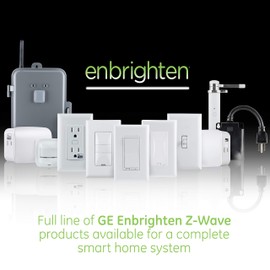 GE Enbrighten Add-On Switch for GE Z-Wave/GE Zigbee Smart Lighting Controls, Works with Alexa, Google Assistant, NOT A STANDALONE SWITCH, White & Light Almond, 12723