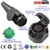 SPARKMOTO 13 Pin Trailer Plug and 13 Pin Trailer Socket,12V