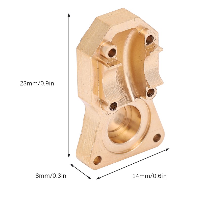 Brass Counterweight Diff Cover set for Axial SCX24 90081 for