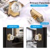 Gobrico Transparent Glass Door Knobset Interior,Privacy Diamond Crystal Door Lockset