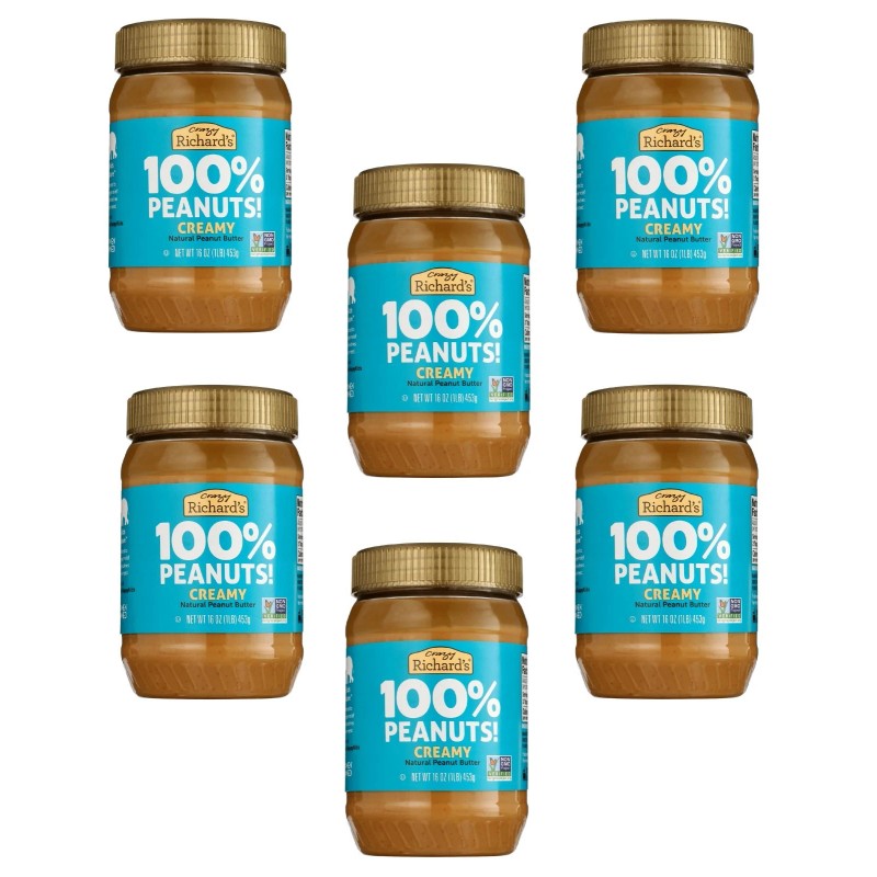 Crazy Richard’s 6 Pack Crazy Richard's All-Natural Creamy Peanut Butter