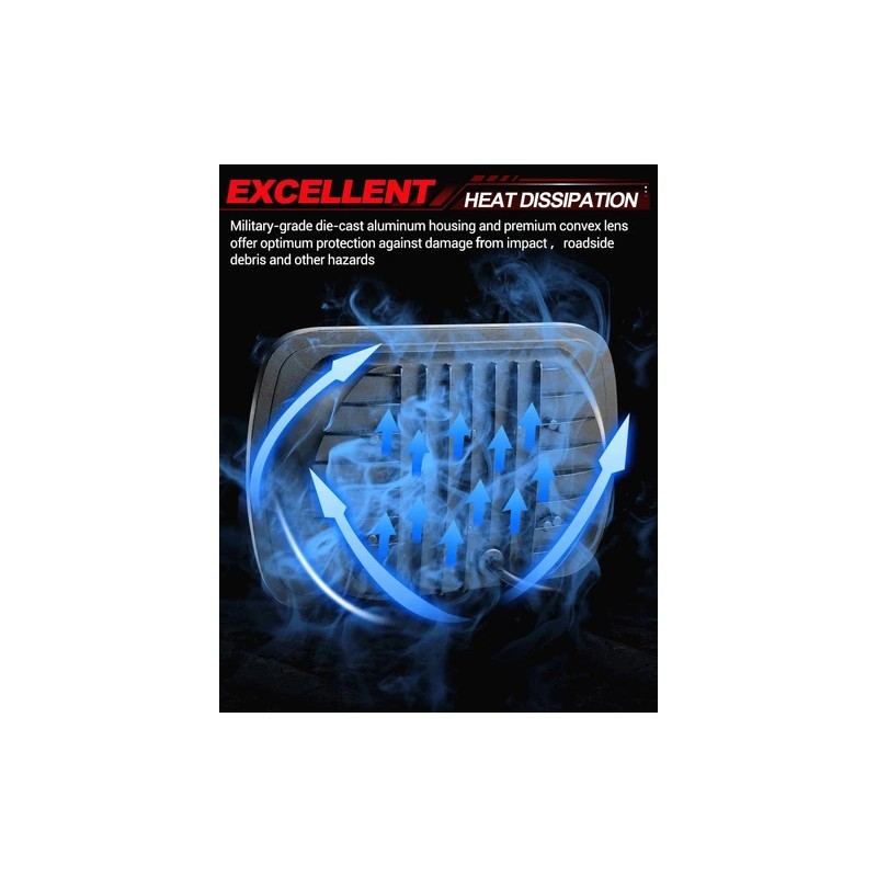 Unbranded Pair 5x7'' 7x6 LED Headlight DRL For International 9900i