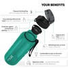 720°DGREE Water Bottle 1.5l “uberBottle“ crystalClear +Sieve - BPA-Free, Leakproof,