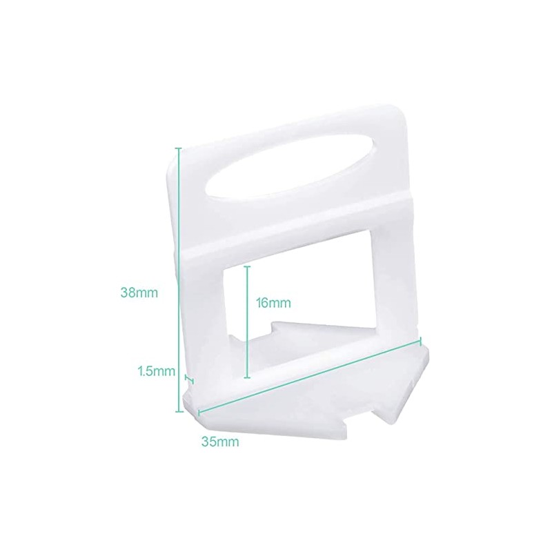Tile Leveling Clips 2mm for Wall Floor Tile Spacer,Pack of